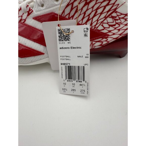 Size 10.5 - Adizero Electric.2 'Team Red White' Football Cleats - Picture 8 of 8